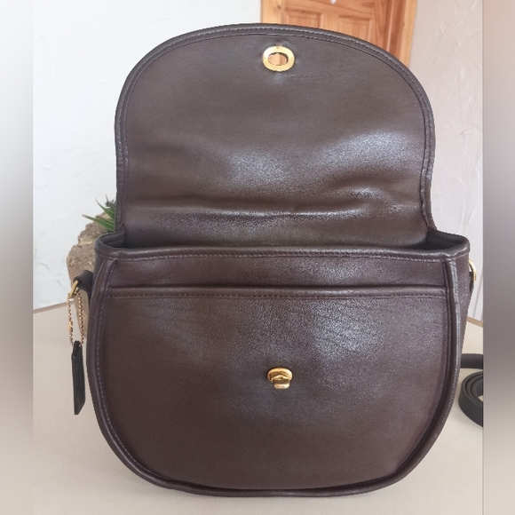 Coach Large Plaza Bag, Pre-1994, Mahogany Brown, Late 1980's - Picture 14 of 16